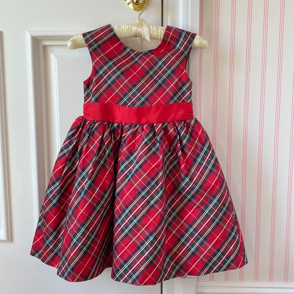 Girl’s Size 5 Red Plaid Holiday Dress